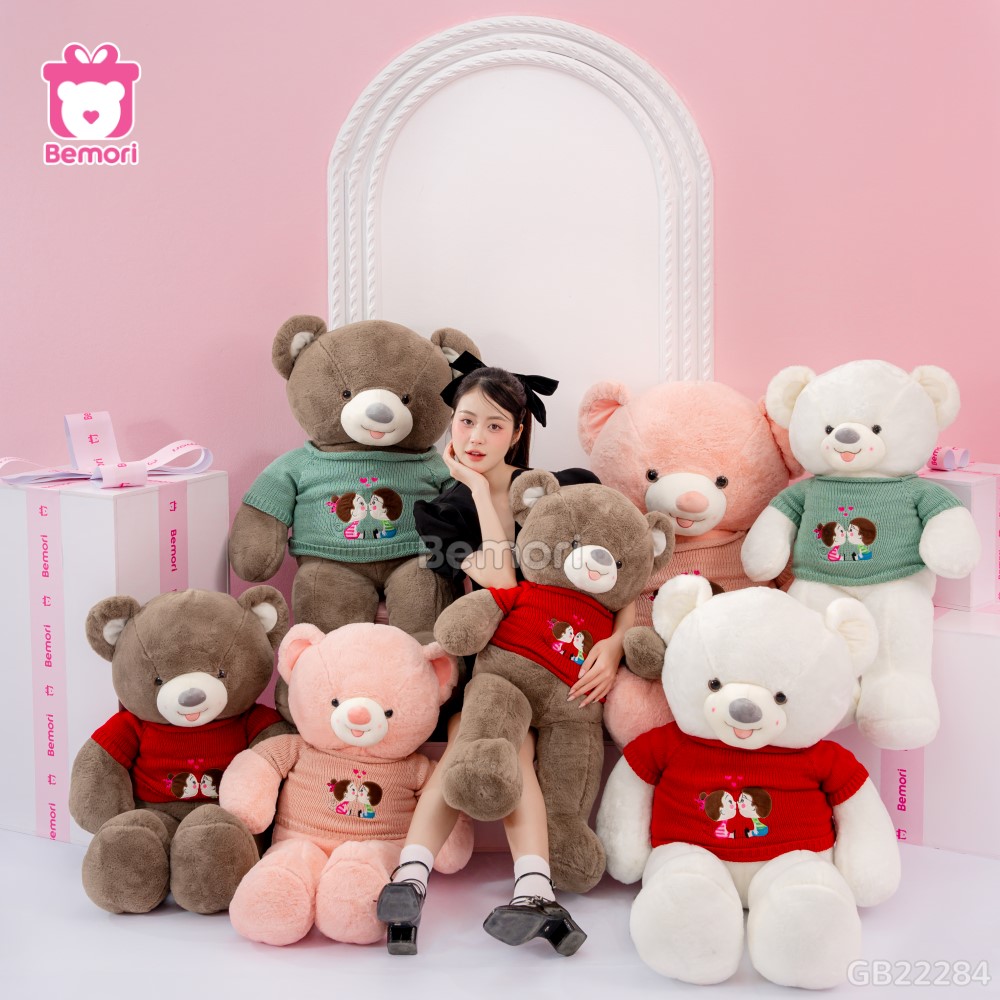 Gấu Bông Teddy Len Kiss Lông Trơn