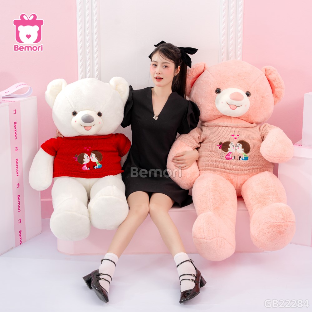 Gấu Bông Teddy Len Kiss Lông Trơn