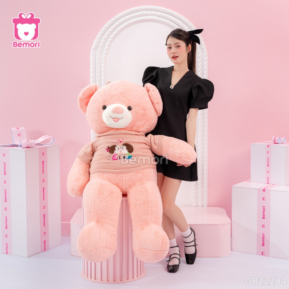 Gấu Bông Teddy Len Kiss Lông Trơn