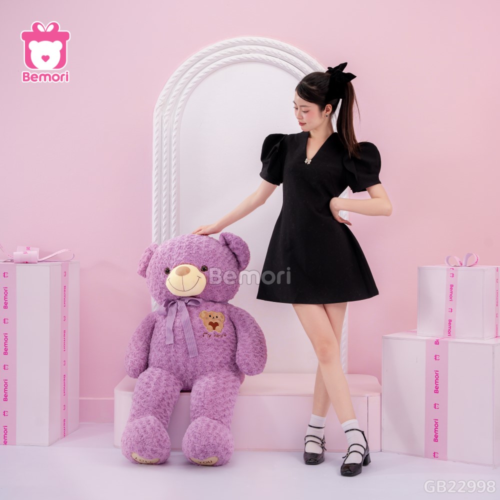 Gấu Bông Teddy Mặt Gấu Ôm Tim 1m3