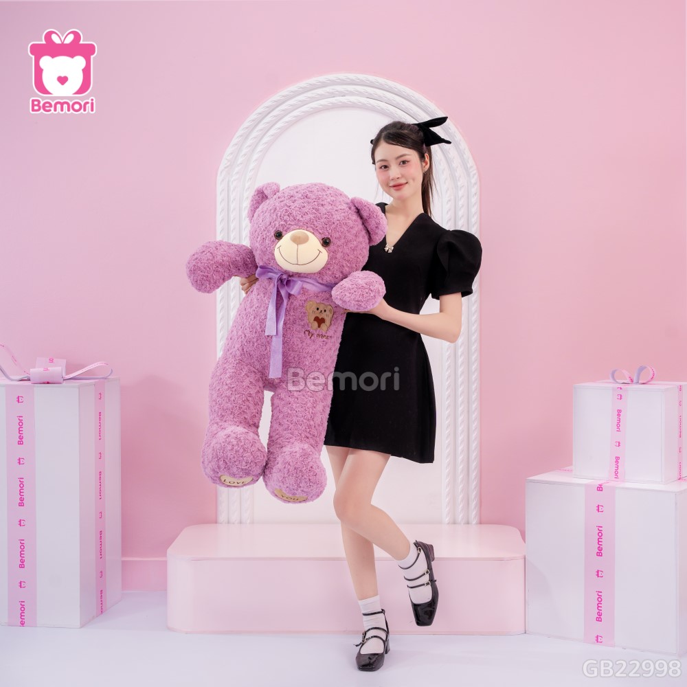 Gấu Bông Teddy Mặt Gấu Ôm Tim 1m1