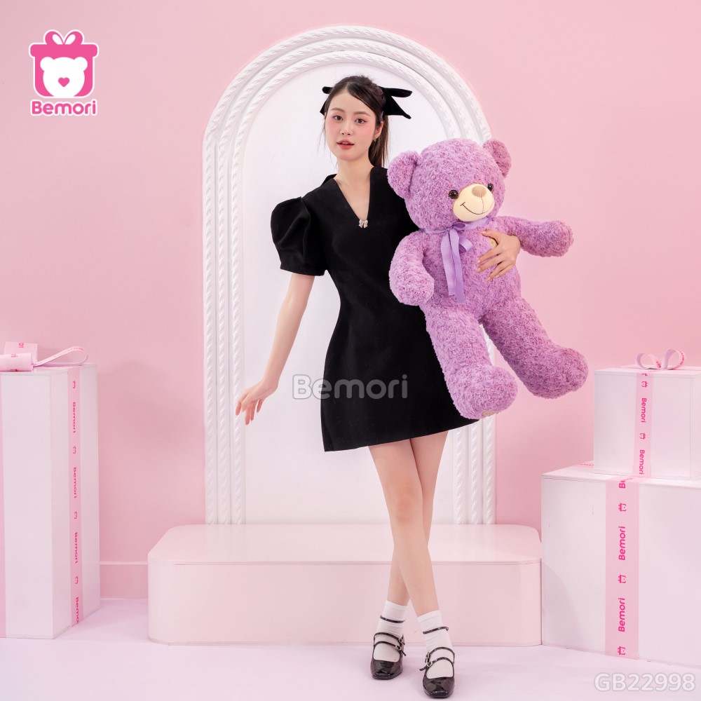 Gấu Bông Teddy Mặt Gấu Ôm Tim 80cm