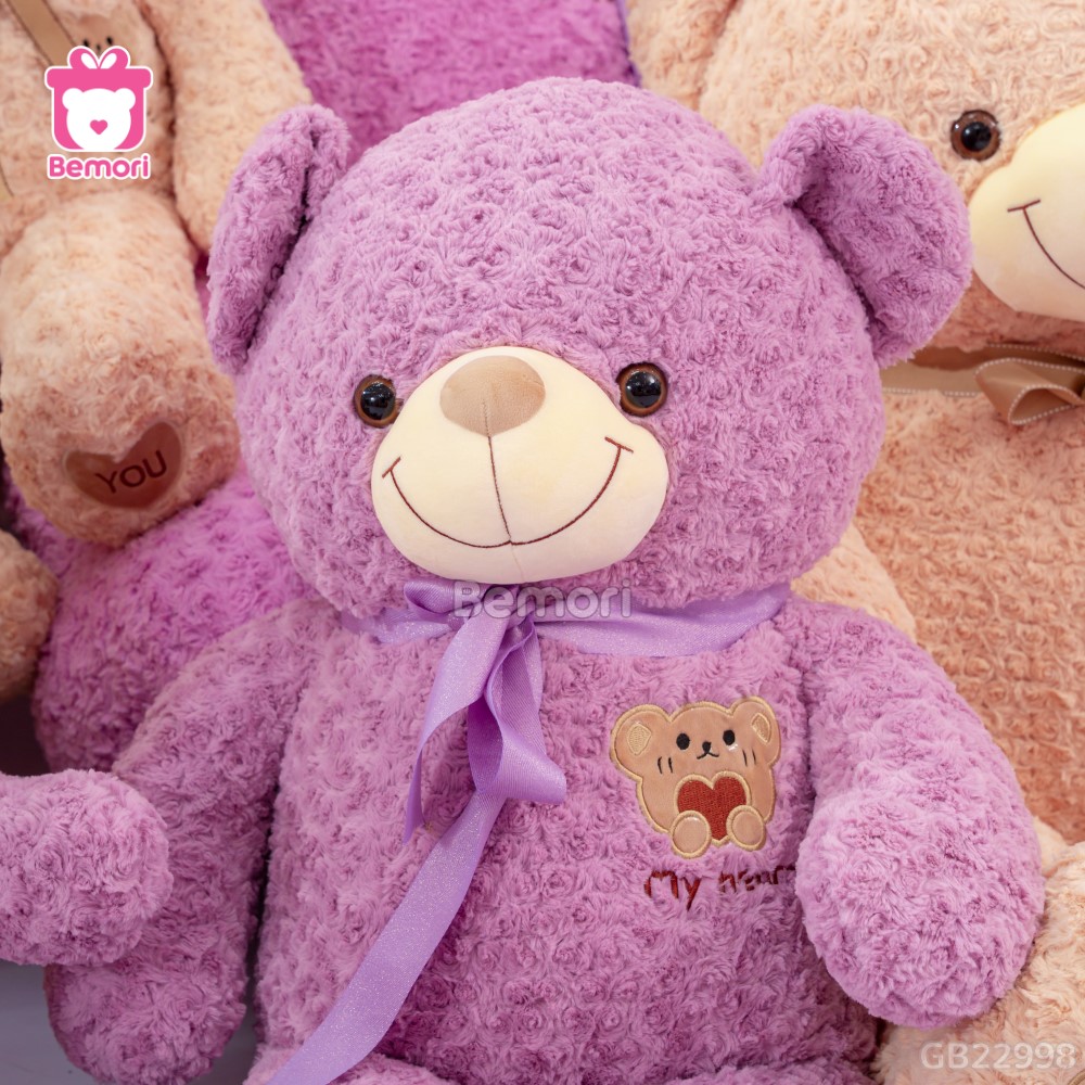 Gấu Bông Teddy Mặt Gấu Ôm Tim chất liệu bền bỉ, an toàn