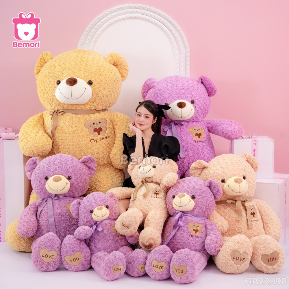 Teddy Mặt Gấu Ôm Tim sẽ là người bạn đồng hành ngọt ngào