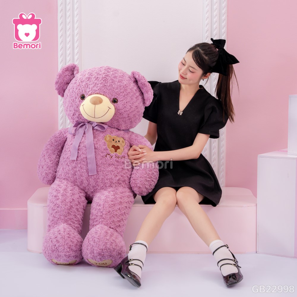 Gấu Bông Teddy Mặt Gấu Ôm Tim 1m5