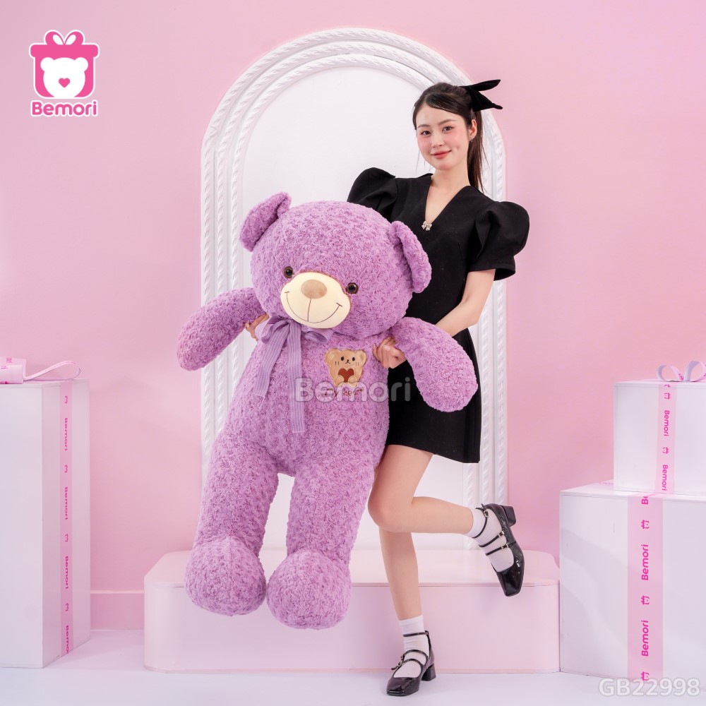 Gấu Bông Teddy Mặt Gấu Ôm Tim 1m5