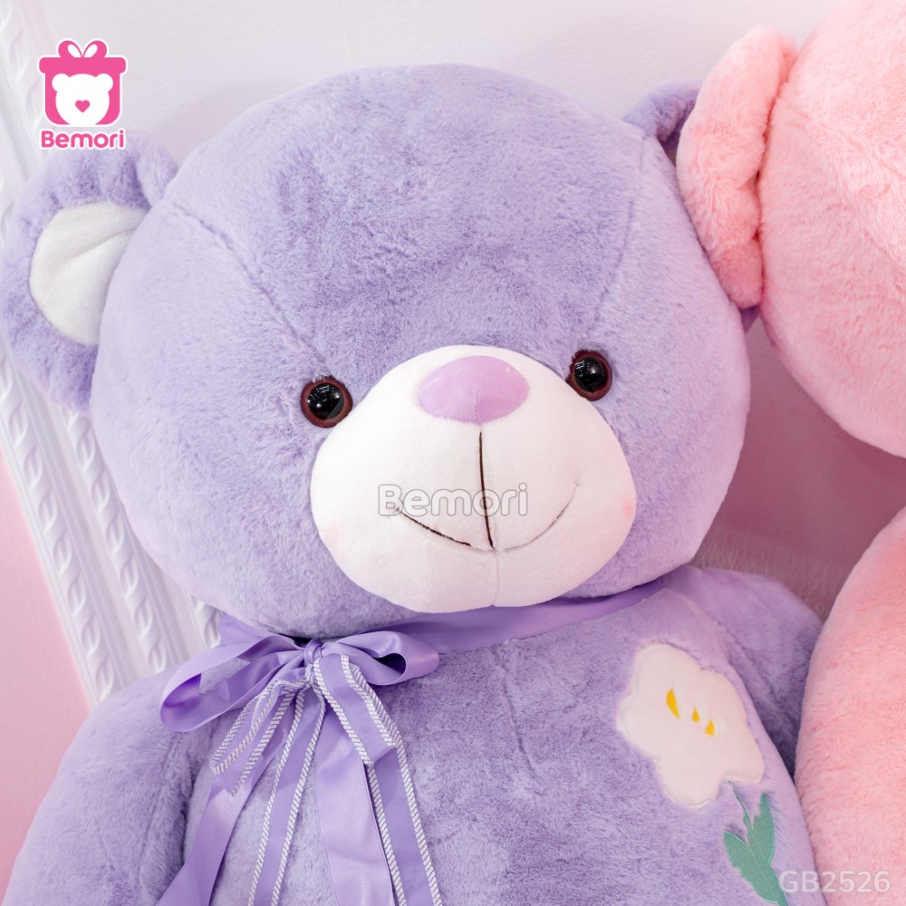 Gấu Bông Teddy Ngực Cành Hoa dễ thương