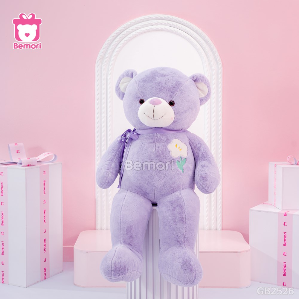 Gấu Bông Teddy Ngực Cành Hoa Bigsize mịn màng, êm ái