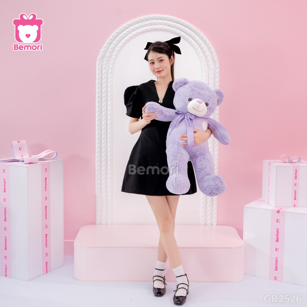 Gấu Bông Teddy Ngực Cành Hoa nhỏ nhắn để ôm trọn vào lòng