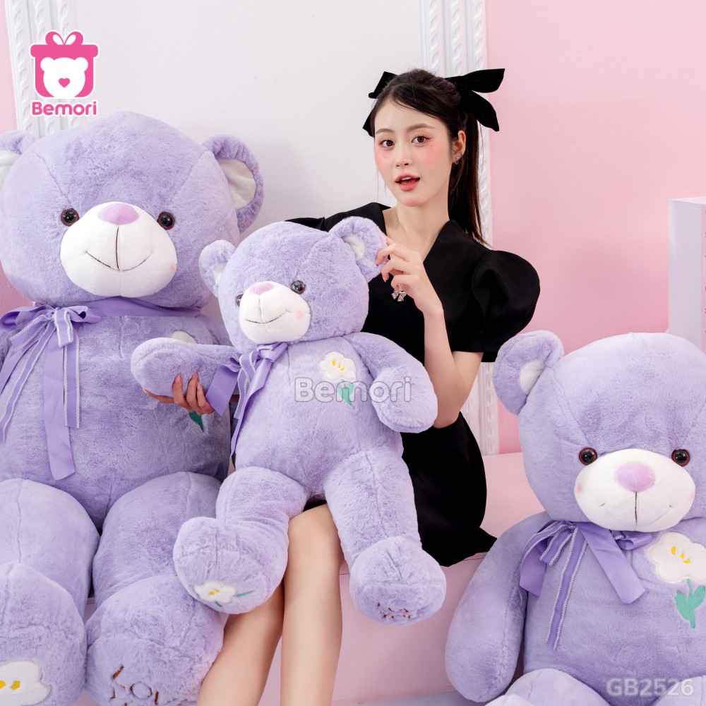 Gấu Bông Teddy Ngực Cành Hoa – món quà dễ thương và ý nghĩa