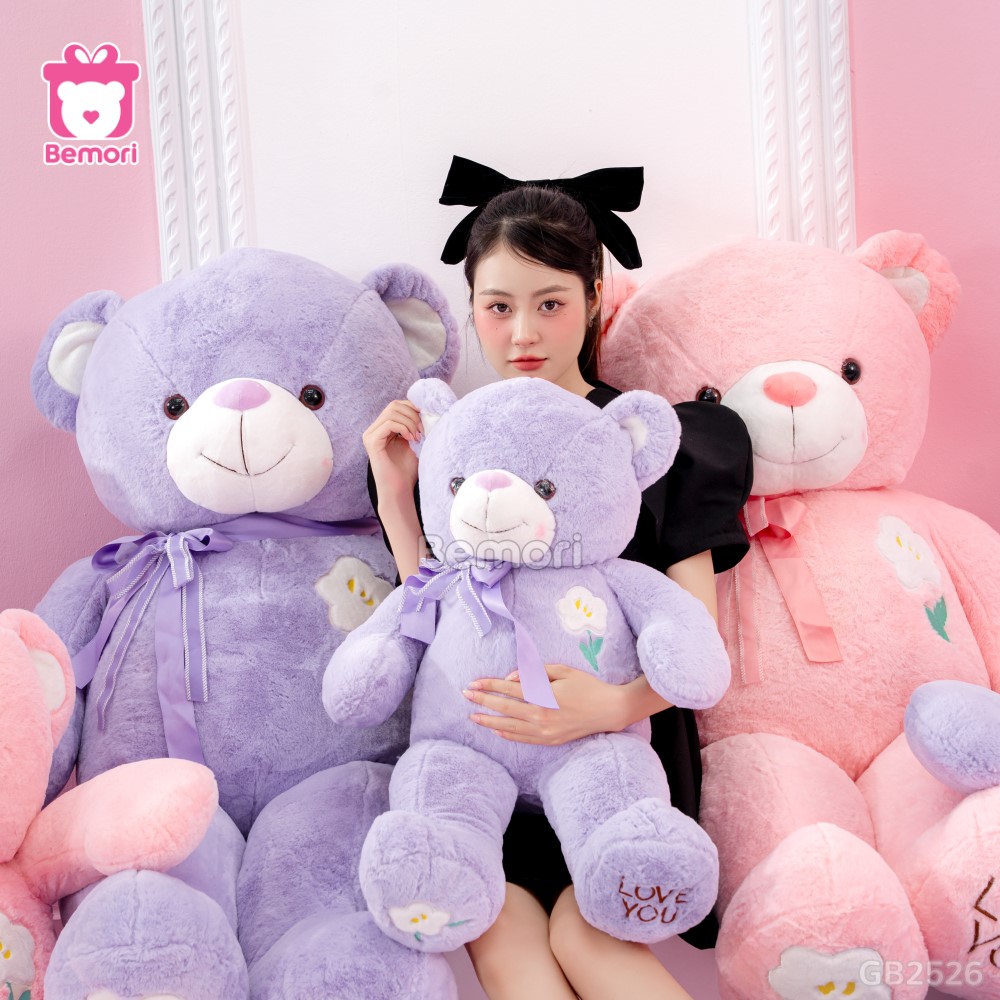 Gấu Bông Teddy Ngực Cành Hoa – món quà mà các cô nàng đều thích mê