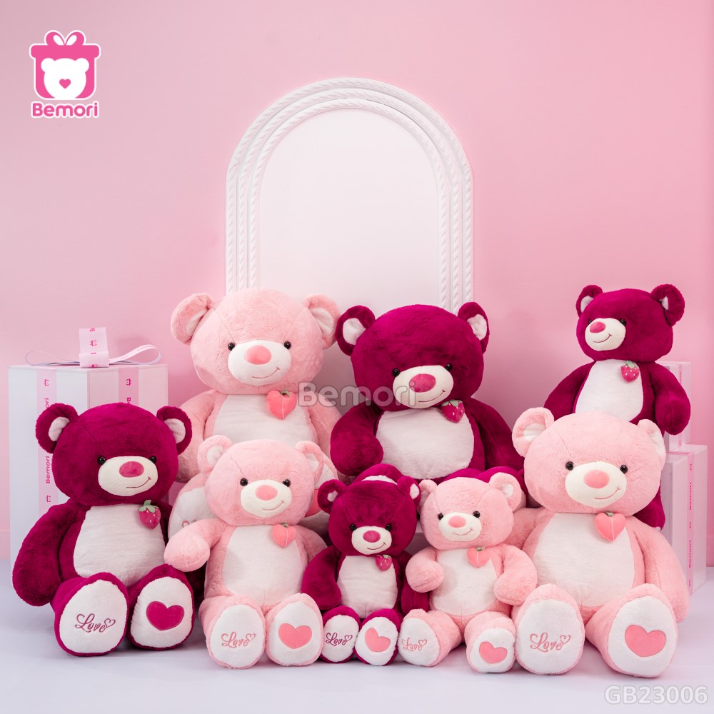 Gấu Bông Teddy Ngực Quả Dâu