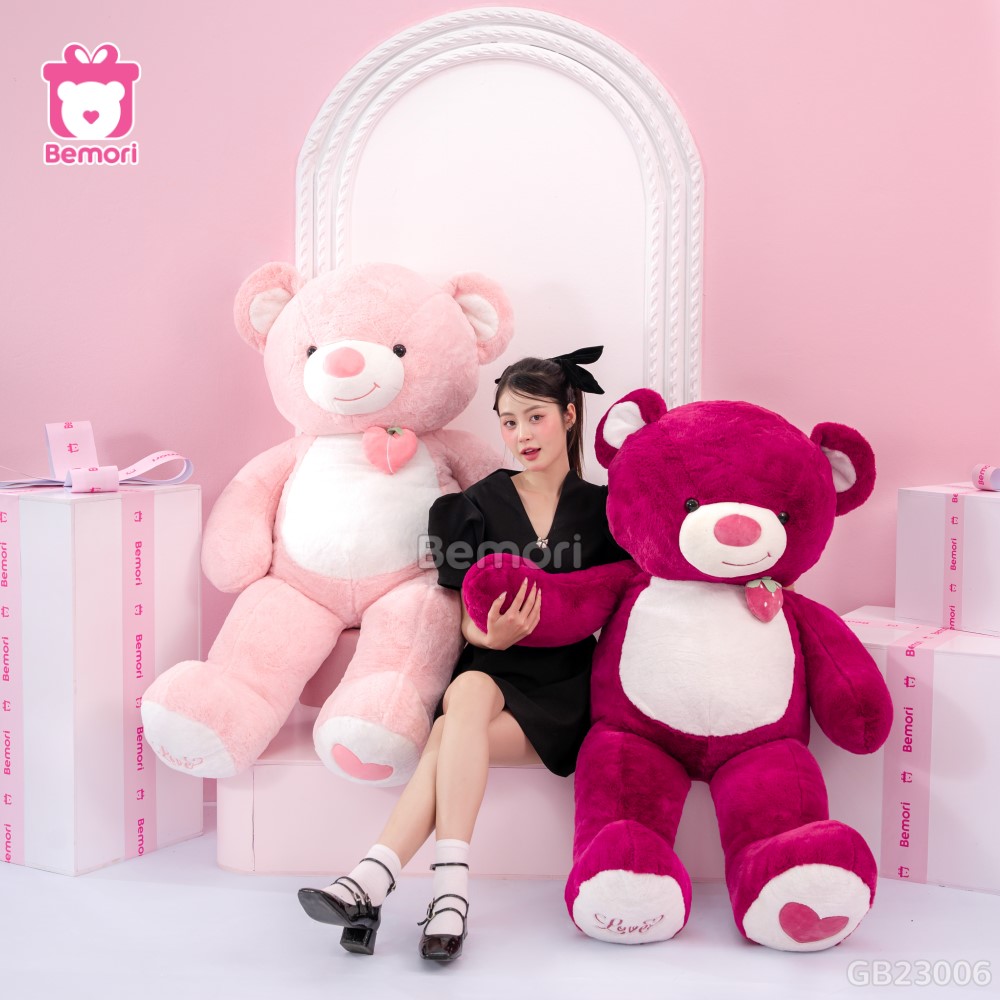 Gấu Bông Teddy Ngực Quả Dâu