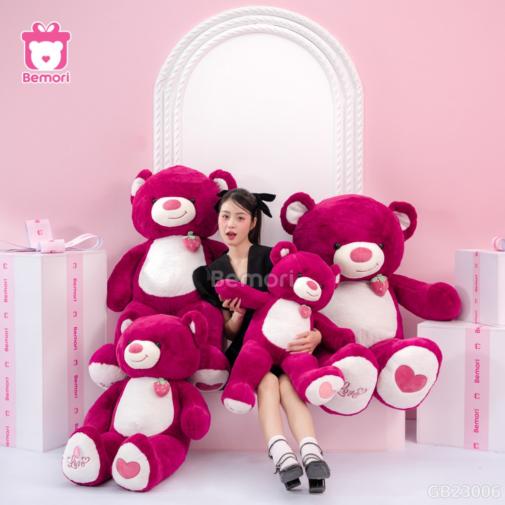 Gấu Bông Teddy Ngực Quả Dâu