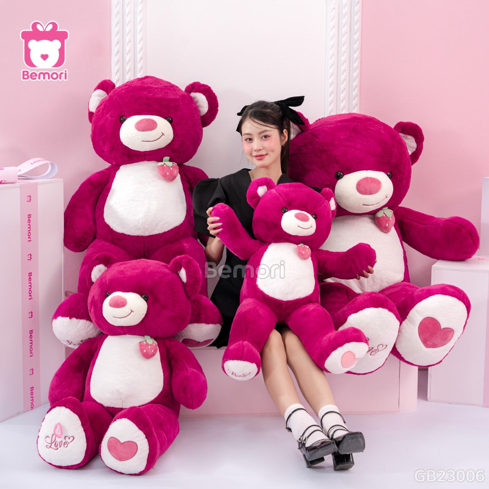 Gấu Bông Teddy Ngực Quả Dâu