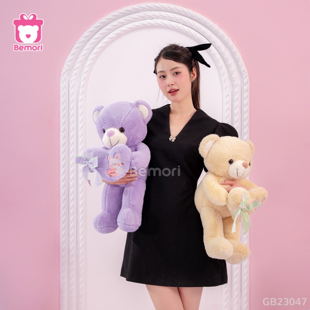 Gấu Bông Teddy Ôm Tim Thỏ dễ thương