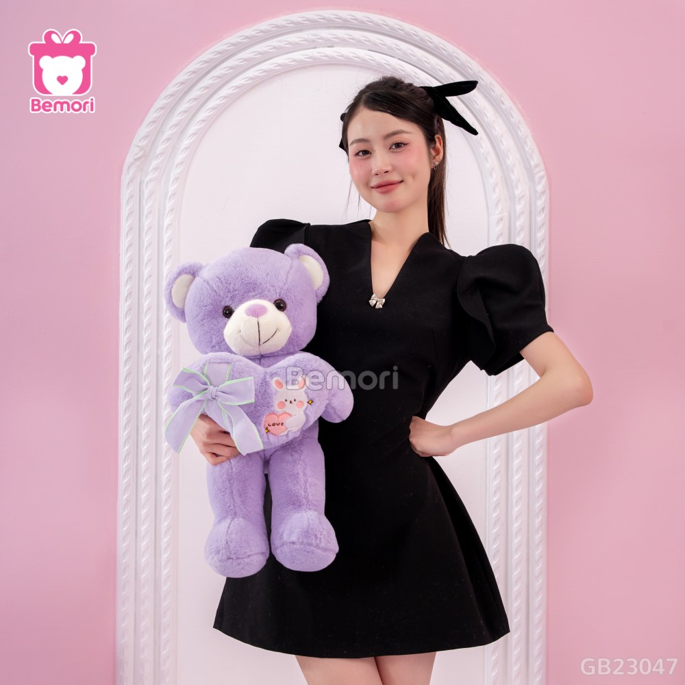 Gấu Bông Teddy Ôm Tim Thỏ dễ thương