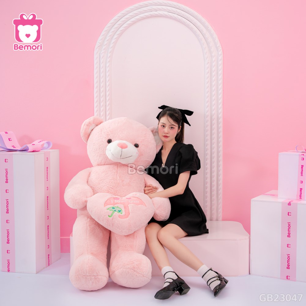 Gấu Bông Teddy Ôm Tim Thỏ 1m6 – món quà dễ thương và ý nghĩa dành tặng người yêu