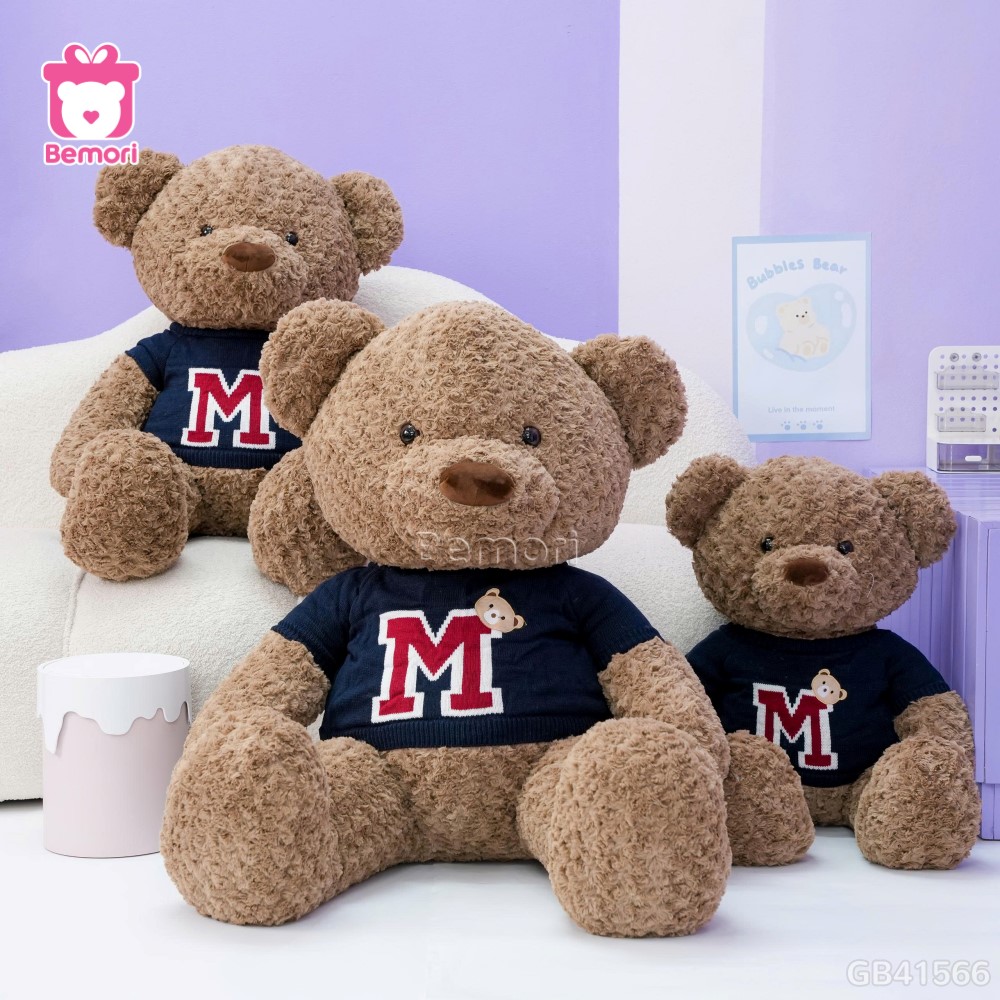 Gấu Bông Teddy Áo Len Chữ M