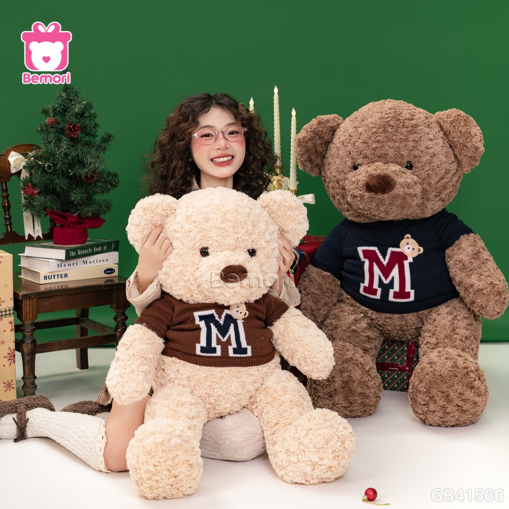 Gấu Bông Teddy Áo Len Chữ M