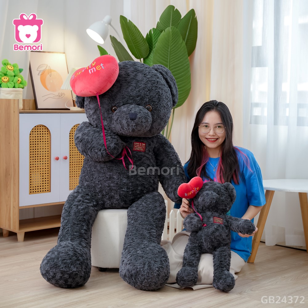 Gấu Bông Teddy Cầm Bóng Tim