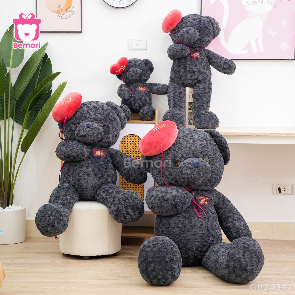 Gấu Bông Teddy Cầm Bóng Tim