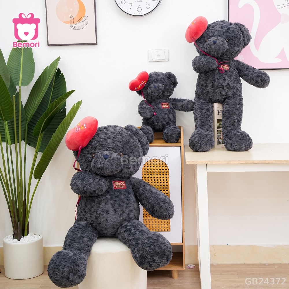 Gấu Bông Teddy Cầm Bóng Tim