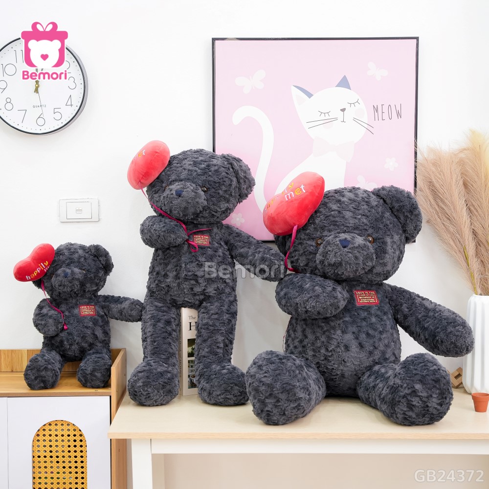 Gấu Bông Teddy Cầm Bóng Tim