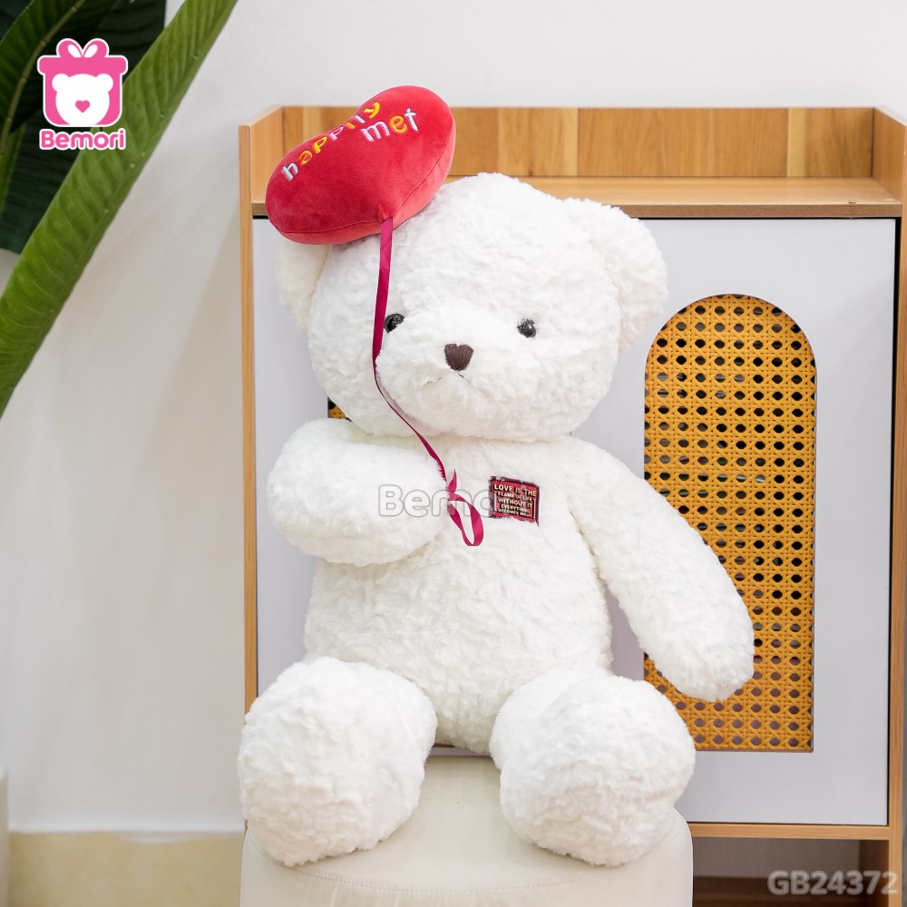 Gấu Bông Teddy Cầm Bóng Tim