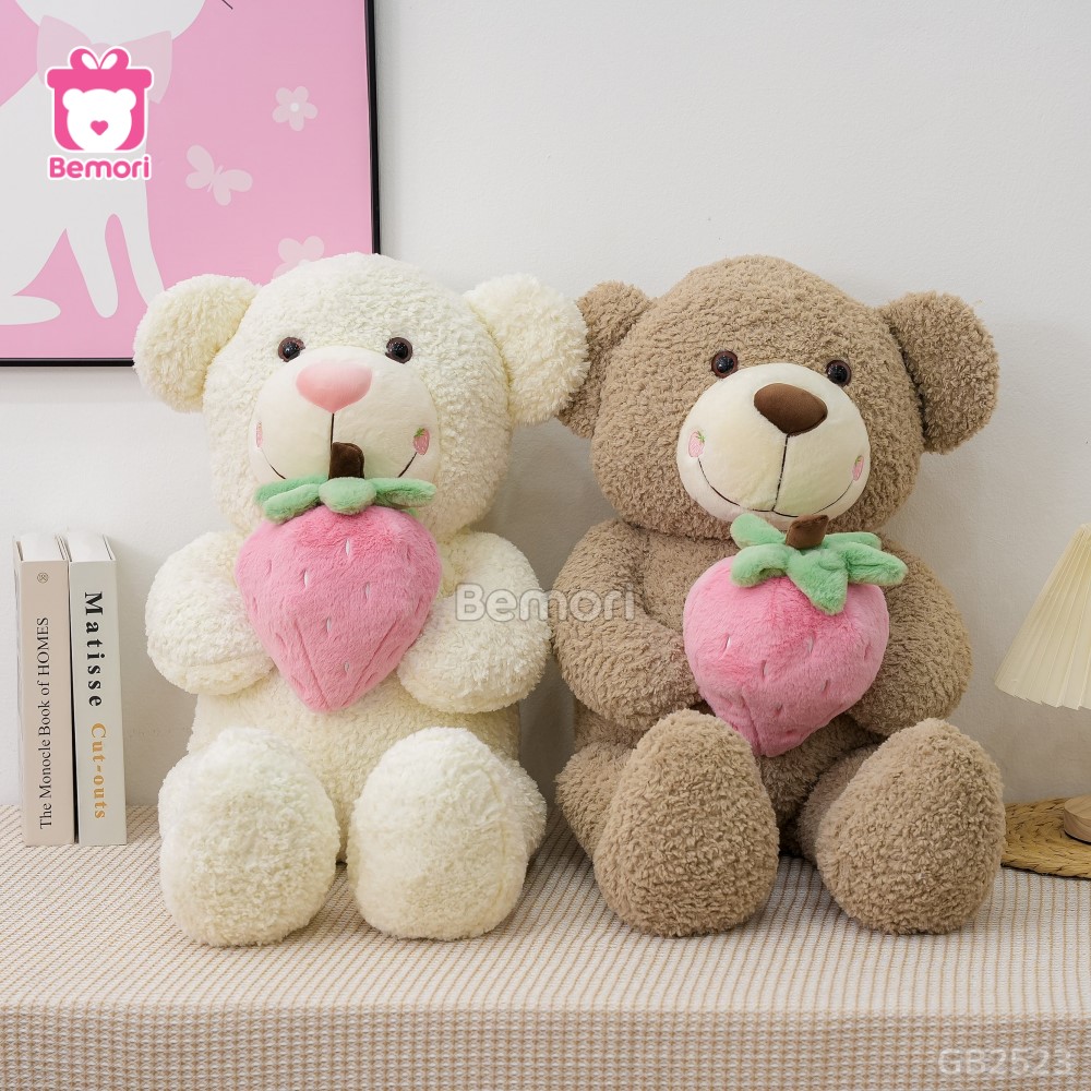 Gấu Bông Teddy Lông Xù Ôm Dâu