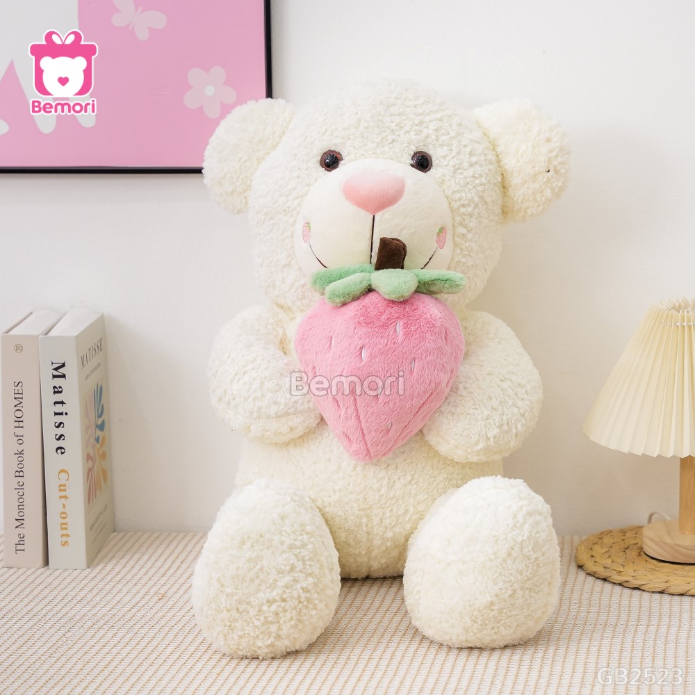 Gấu Bông Teddy Lông Xù Ôm Dâu