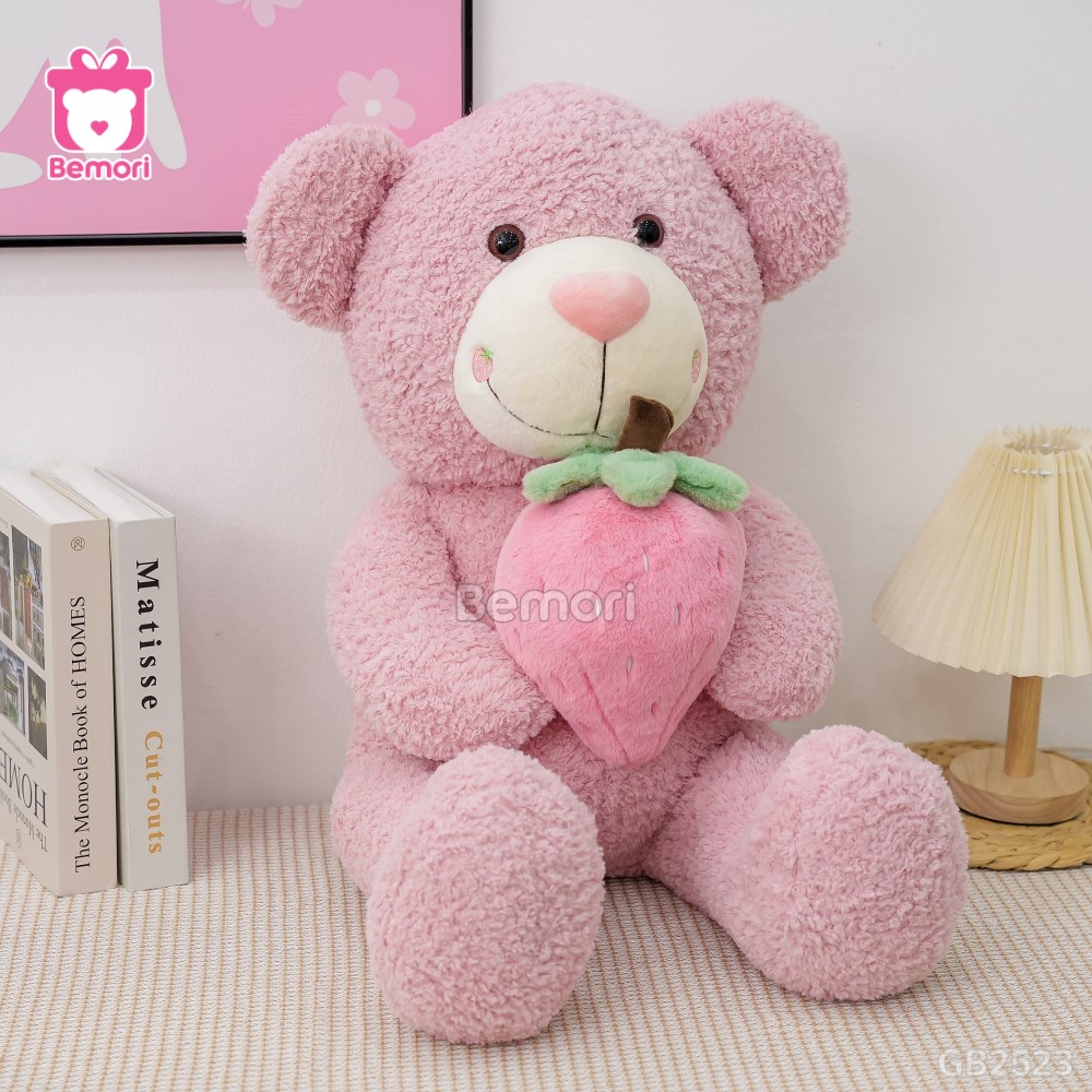 Gấu Bông Teddy Lông Xù Ôm Dâu