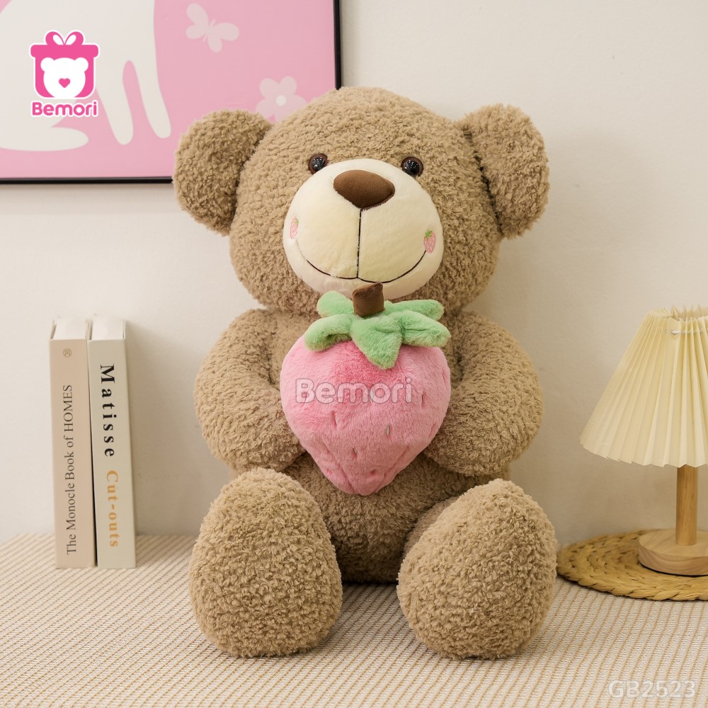 Gấu Bông Teddy Lông Xù Ôm Dâu