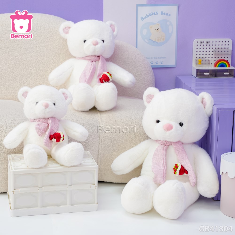 Gấu Bông Teddy Lông Tiểu Kim Khăn Hoa
