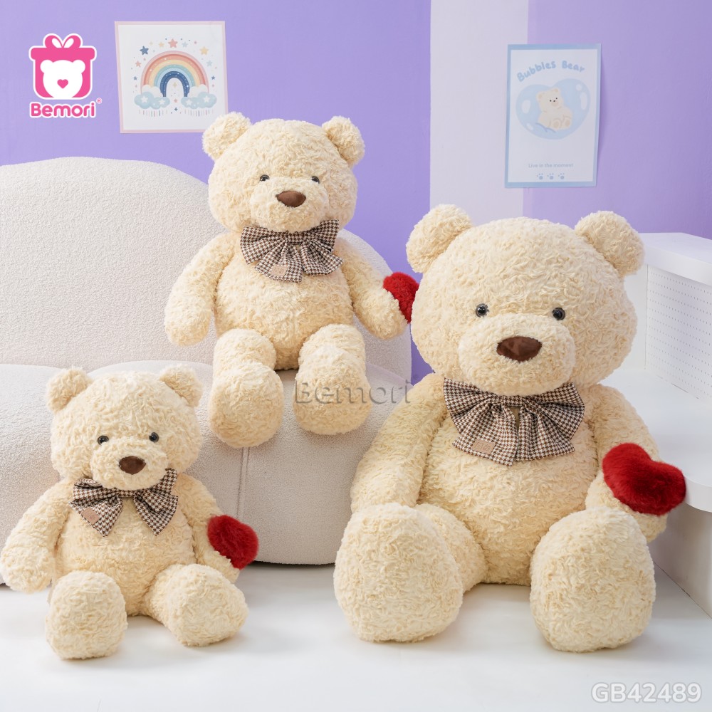 Gấu Bông Teddy Nơ Kẻ Cầm Tim tạo bất ngờ cho bạn gái