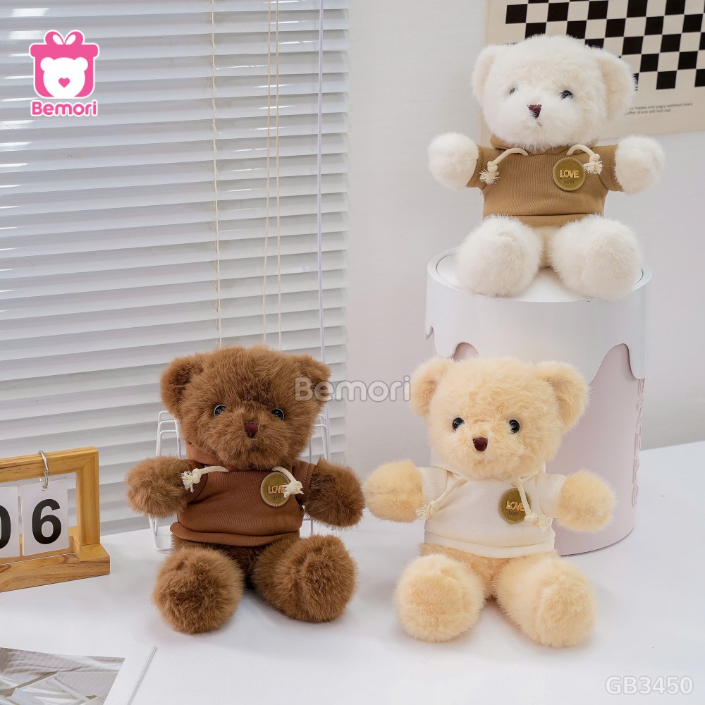 Gấu Bông Teddy Áo Nỉ Tag Love