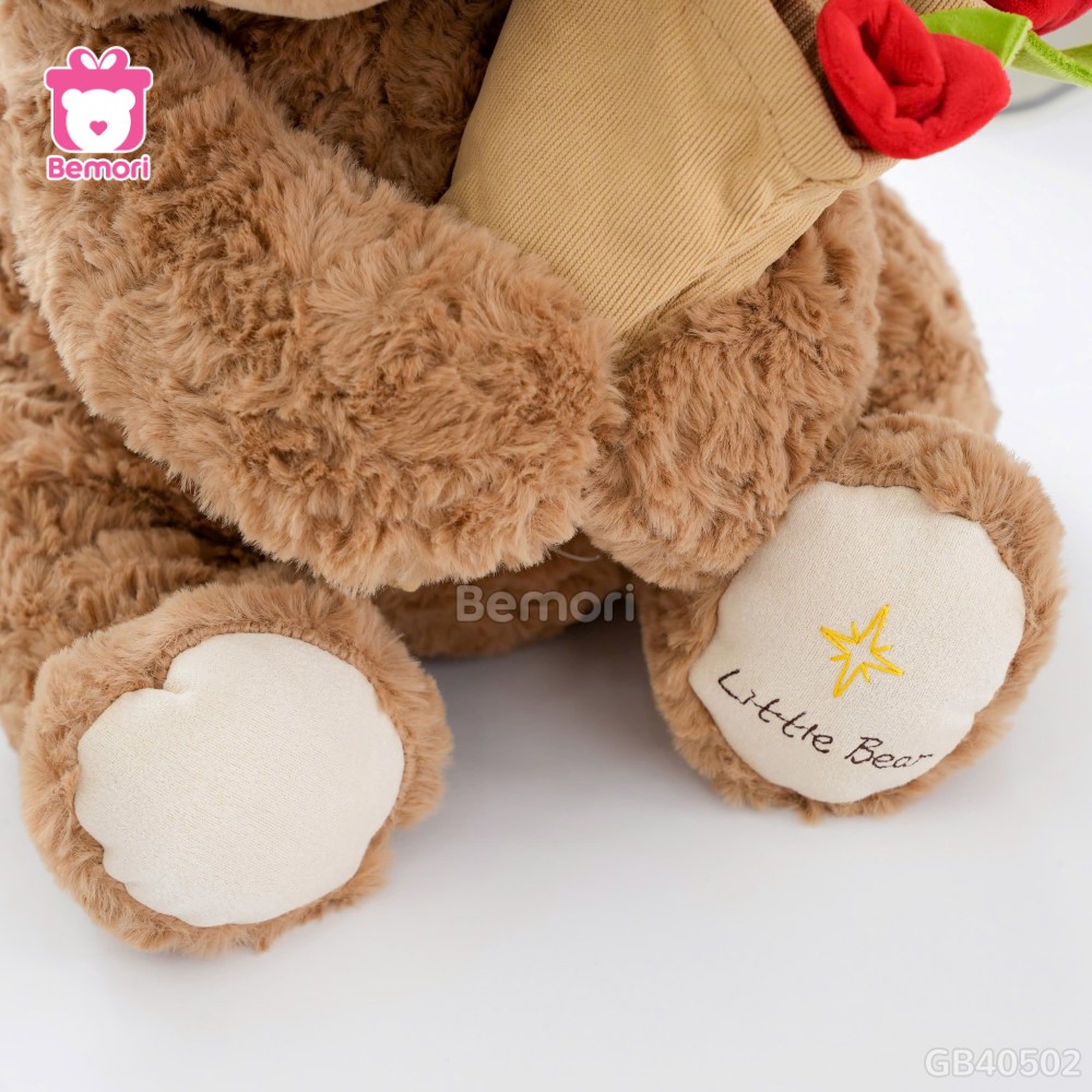 Gấu Bông Boo Đội Mũ Hoa