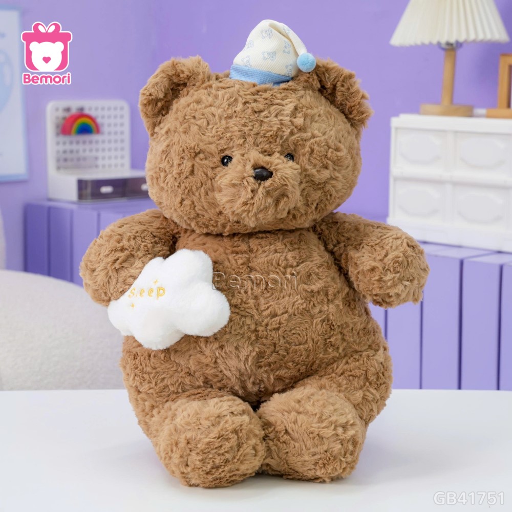 Gấu Bông Đội Mũ Ngủ Sleep