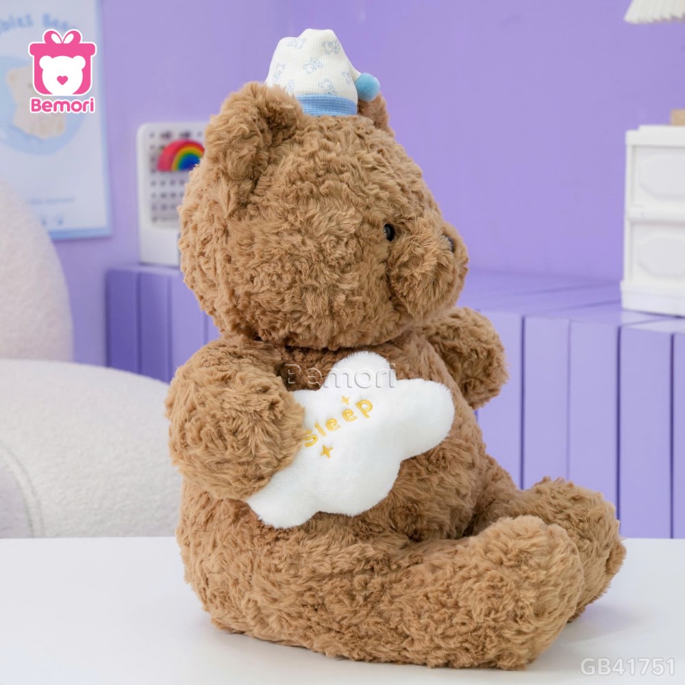 Gấu Bông Đội Mũ Ngủ Sleep