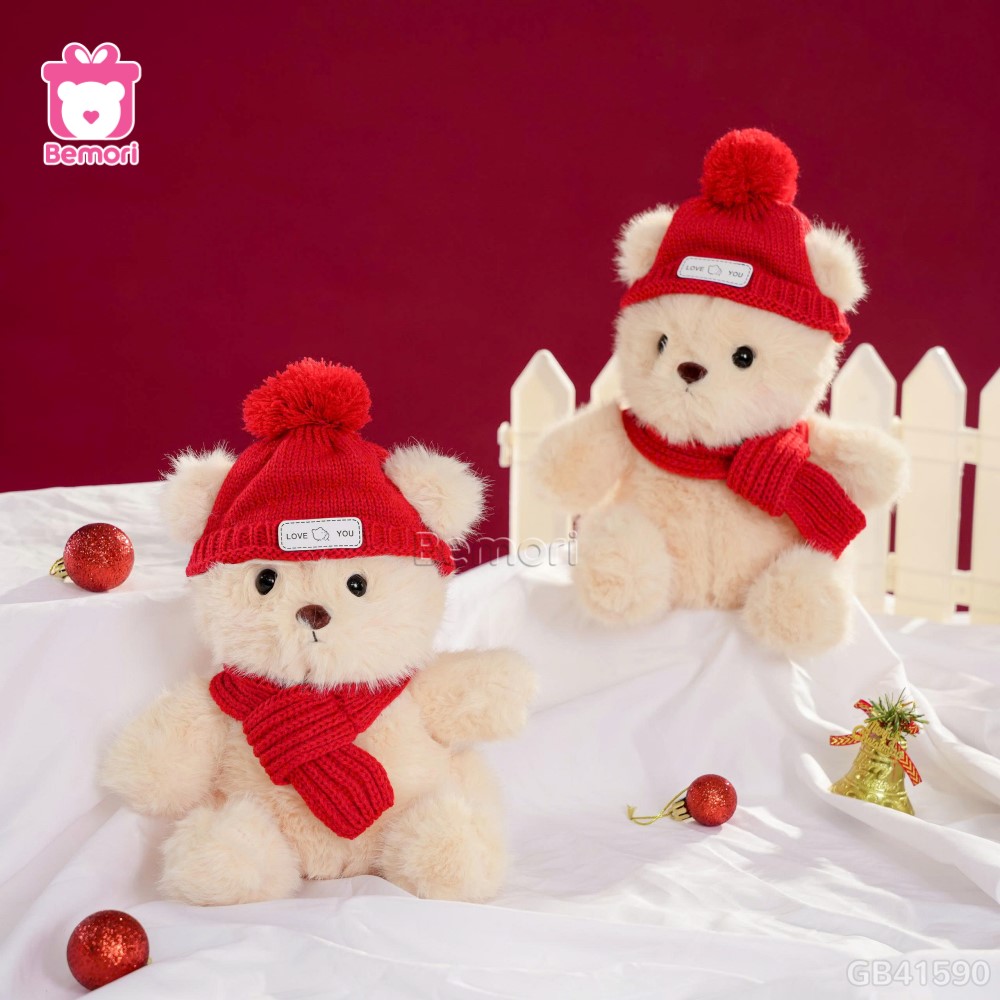 Gấu Bông Ngồi Lông Tiểu Kim