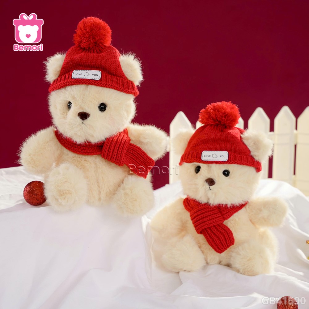 Gấu Bông Ngồi Lông Tiểu Kim