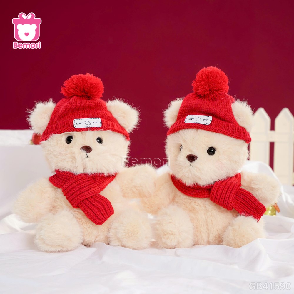 Gấu Bông Ngồi Lông Tiểu Kim