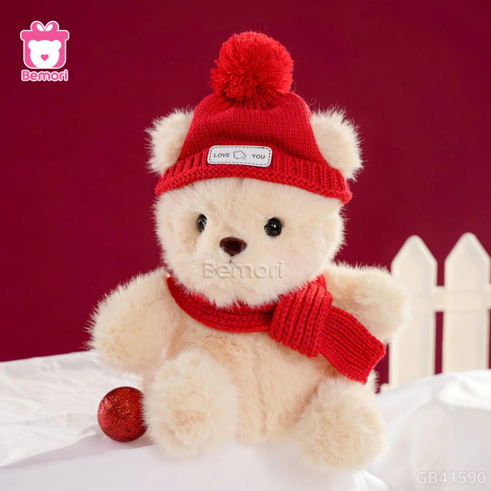 Gấu Bông Ngồi Lông Tiểu Kim