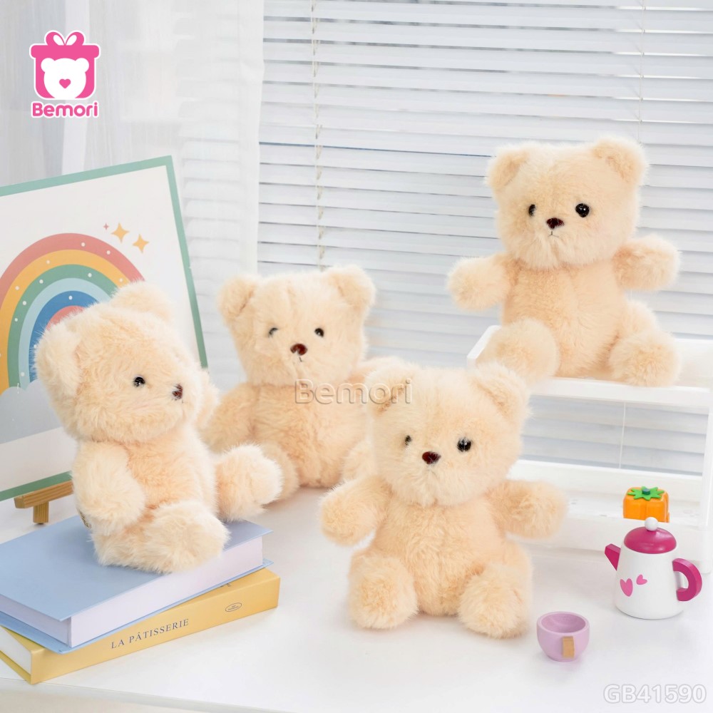 Gấu Bông Ngồi Lông Tiểu Kim