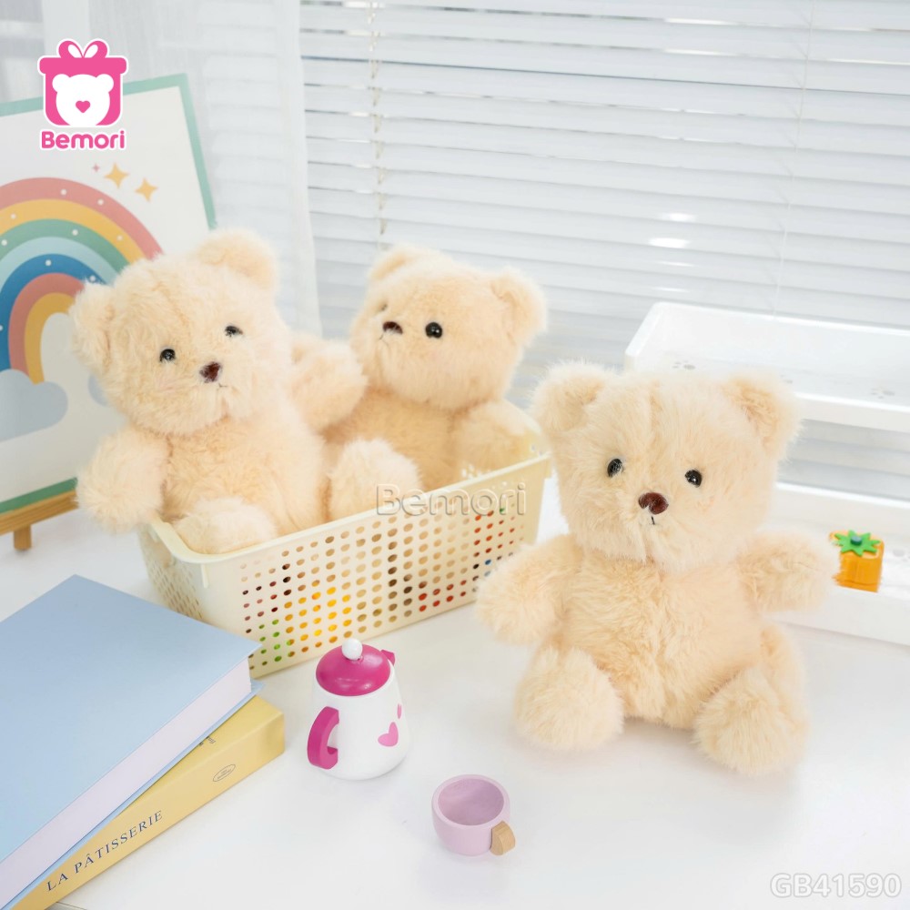 Gấu Bông Ngồi Lông Tiểu Kim