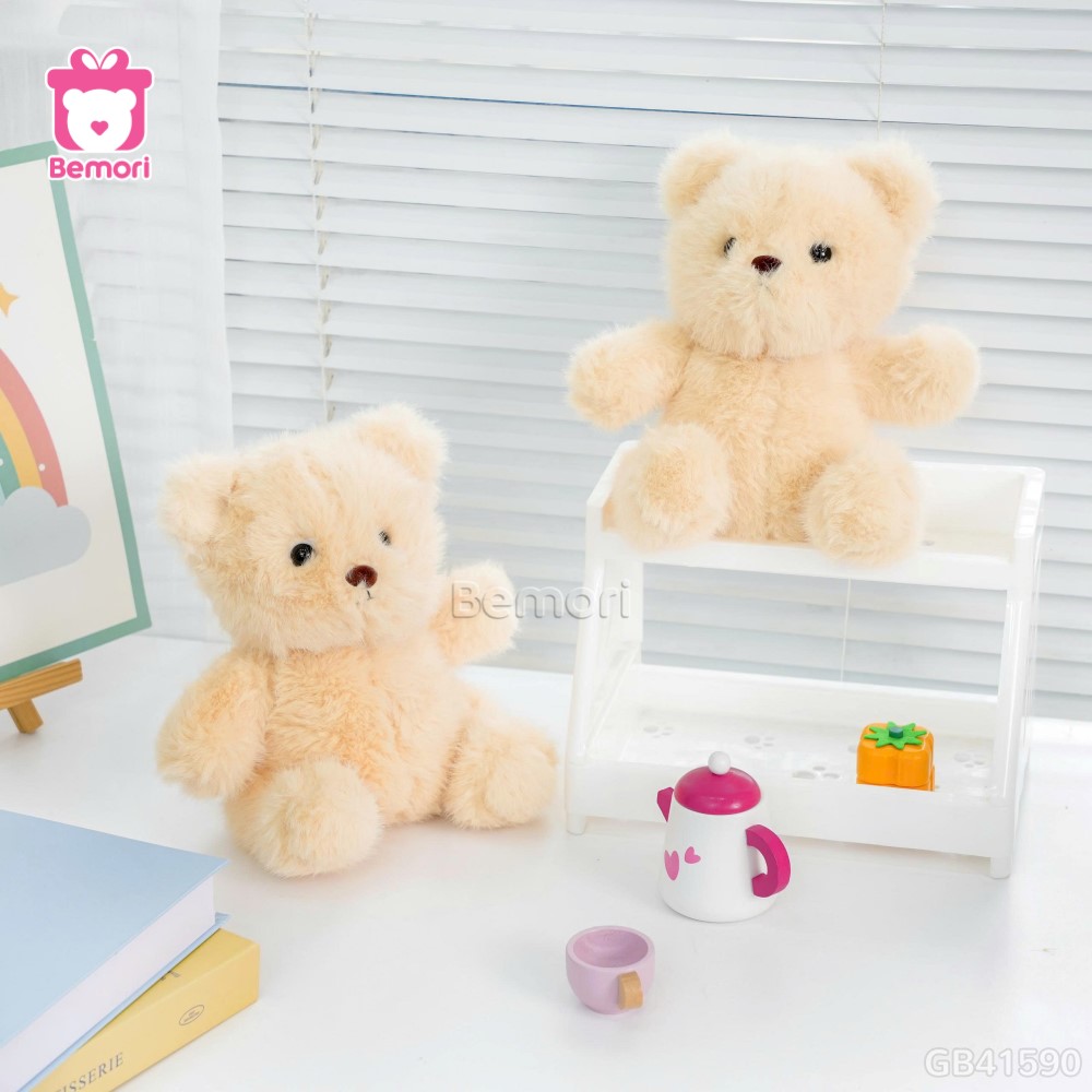 Gấu Bông Ngồi Lông Tiểu Kim