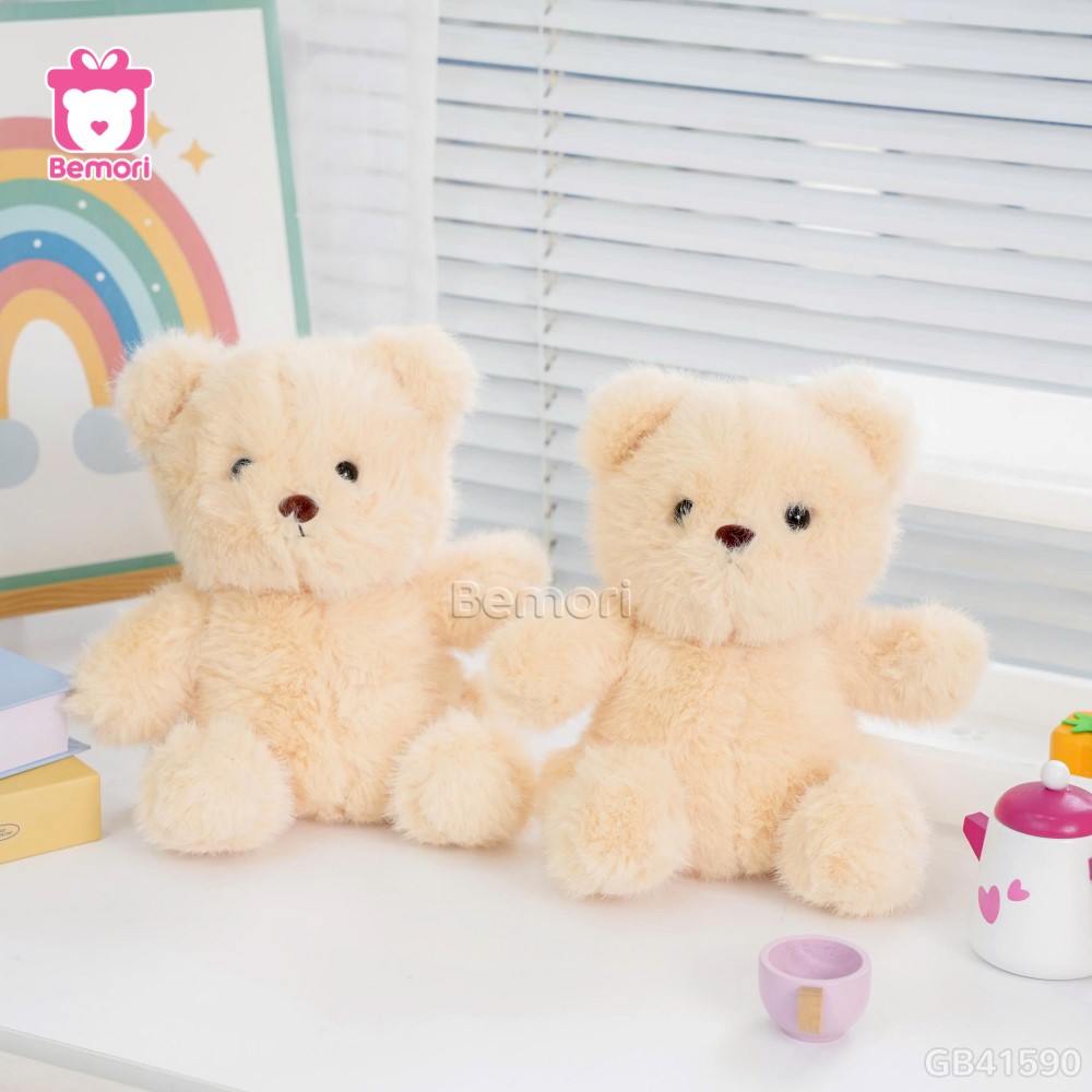 Gấu Bông Ngồi Lông Tiểu Kim