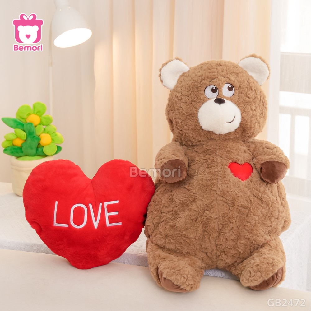 Gấu Bông Trái Tim 2in1
