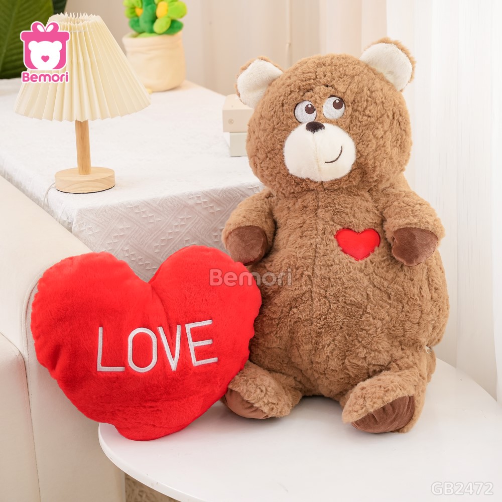 Gấu Bông Trái Tim 2in1