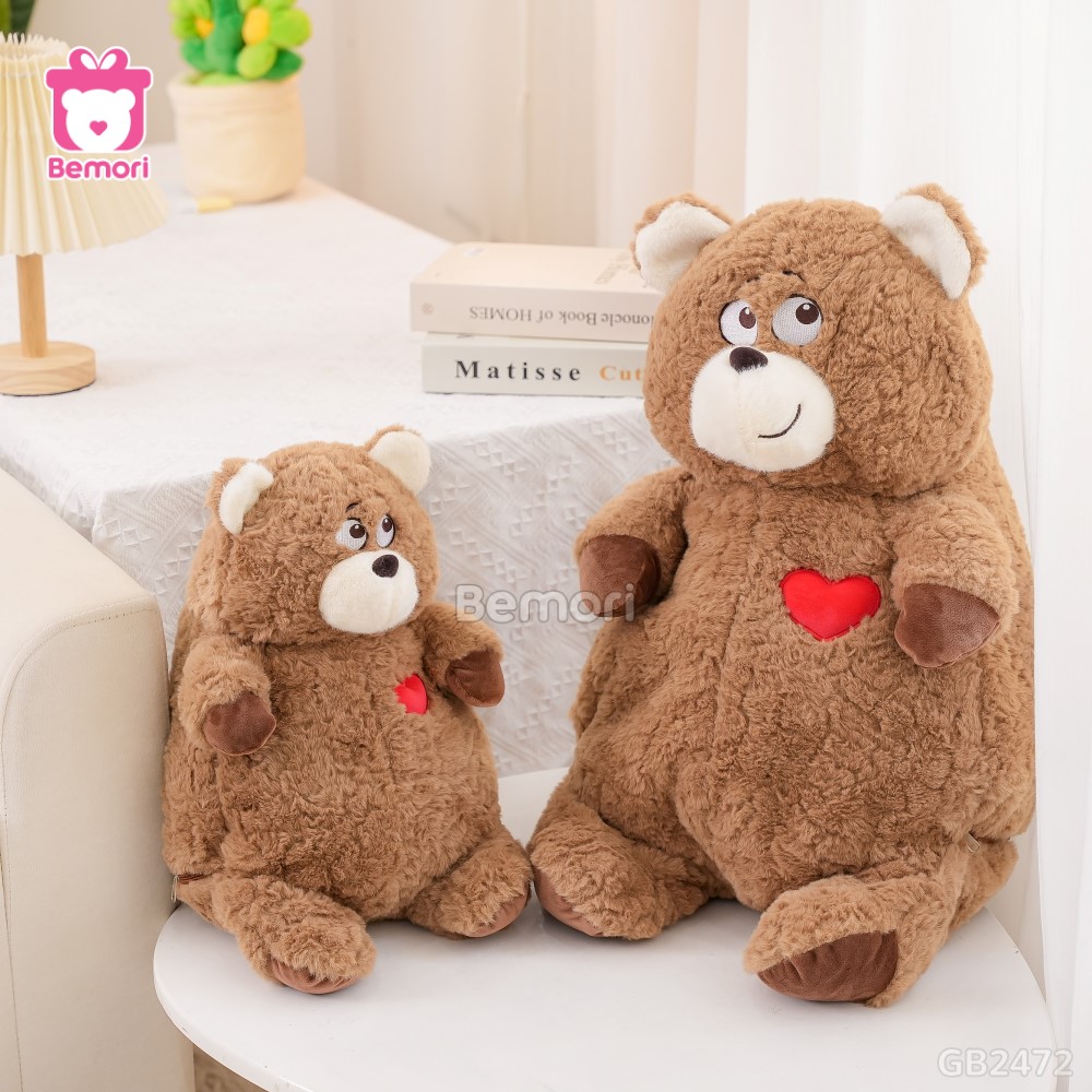 Gấu Bông Trái Tim 2in1